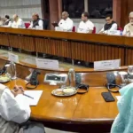 New Delhi: Union Ministers Rajnath Singh, Amit Shah, J P Nadda, Leader of Opposition in the Lok Sabha Rahul Gandhi, Congress President Mallikarjun Kharge and other leaders during an all-party meeting being held over Operation Sindoor, in New Delhi, Thursday, May 8, 2025. (PTI Photo)