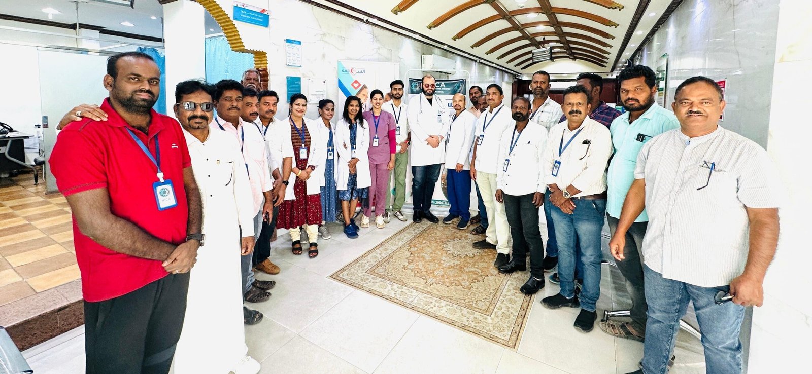 Free medical camp conducted by NICA – Najran Indian Cultural Association at Al Salama Hospital in Saudi Arabia Najran.