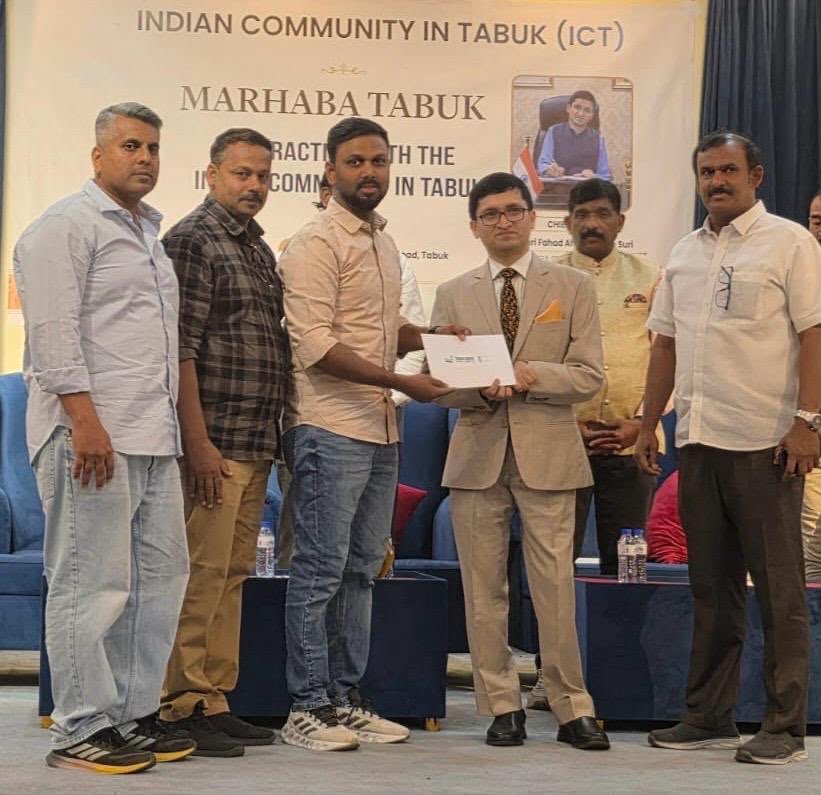 Tabuk KMCC Submits Memorandum to Indian Consul General Seeking Support for Diaspora