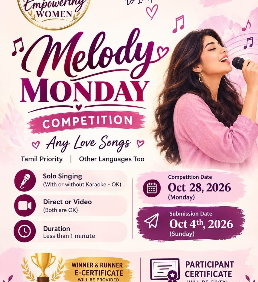 Empowering Women Community Launches ‘Melody Monday’ – Global Call for Love Song Performances
