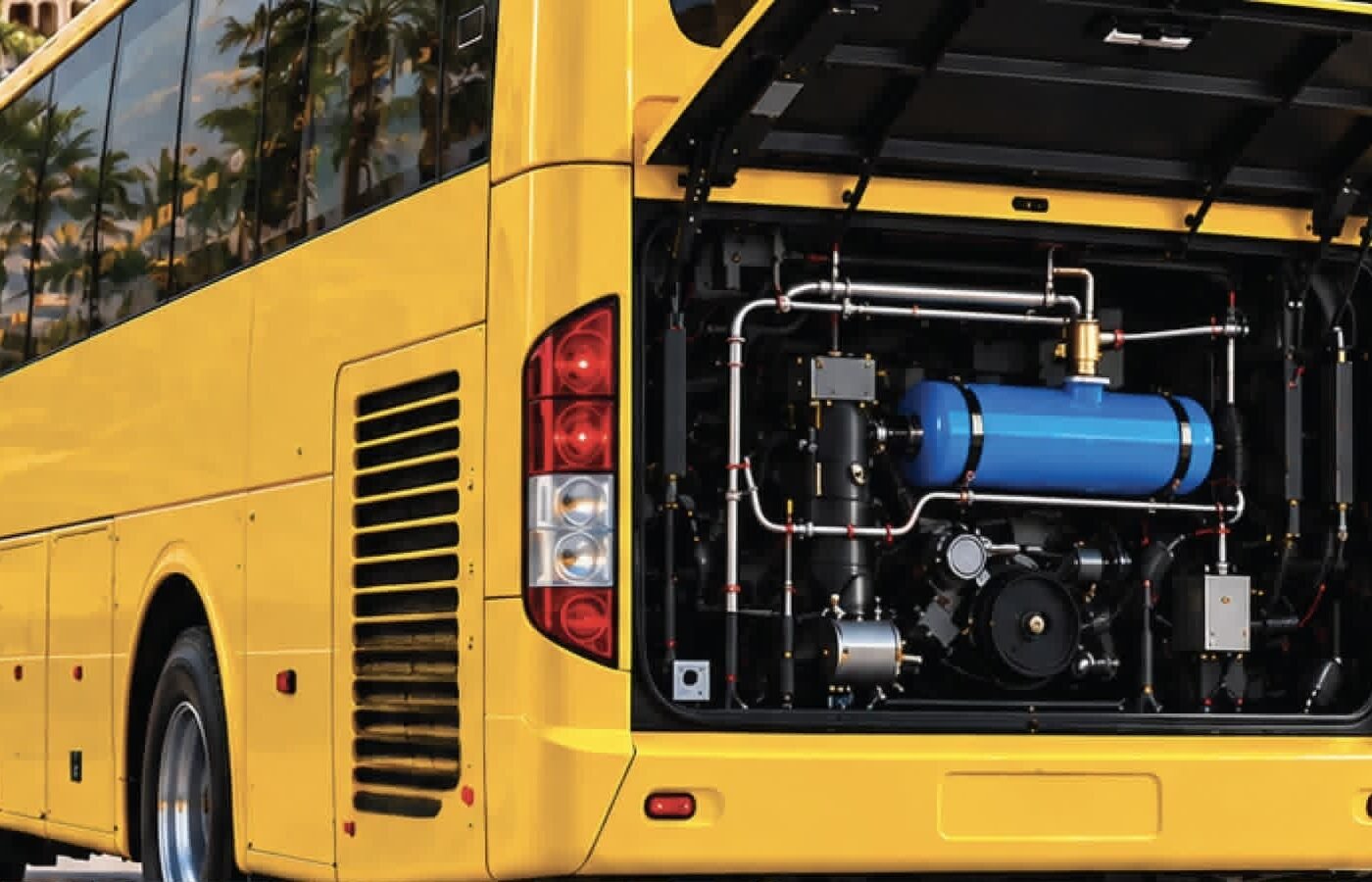 Ajman Transport: 100% of School Buses Fitted with Automatic Engine Fire Suppression Systems
